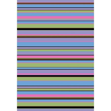 CONCORD GLOBAL 3 ft. 4 in. x 5 ft. Alisa Stripes - Multi Color 24304